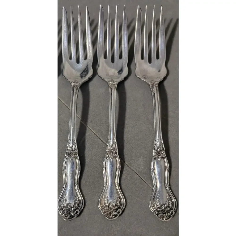 Set of 8 Antique Pilgrim Silver Co 
